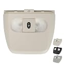 TQPONLY Overhead Console LED Dome Map Light Lamp | Fits Ford F150 2004-2008, for Lincoln Mark LT 2006-2008 Truck | Replaces 7L3Z-18519A70-AE Interior Cab Lights Track with Rear Window Switch (Tan)