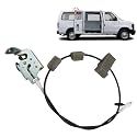 TQPONLY Rear Door Upper Latch and Cable Assembly Compatible with 1992-2019 Ford E150 E250 E350 Econoline Van Passenger Side Replaces AC2Z-15264A26-B