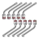 TR545D Truck Tire Valve Stem 10 Pack, 9.7mm Rim Hole, 22.5" 24.5" Aluminum