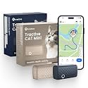 Tractive Smart Cat GPS Tracker | Real-Time Location & Wellness Monitoring for Cats 6.5 lbs+ | Territory & Location History | Up to 5-Day Battery | Breakaway Collar (Bundle of 2, Dark Blue & Brown)