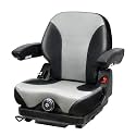 Tractor Suspension Seat, Adjustable Seatbelt Backrest Armrests Weight Adjustment - Compatible with Toro Bad Boy Scag Kubota Ferris Hustler Gravely Zero-Turn Mowers & Tractors