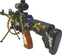 Trade Globe Musical Army Style Toy Gun for Kids with Music,Vibration and Laser Light Guns & Darts (Multicolor)