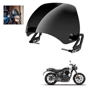 hunter 350 visor windshield protector front wind deflector compatible with royal enfield hunter 350 windscreen black