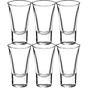 the trade outpost store shot glasses sets with heavy base clear shot glass 6 pack je-y9001
