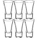 The Trade Outpost Store Shot Glasses Sets with Heavy Base, Clear Shot Glass (6 Pack) (JE-Y9001)