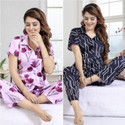 Trade Zone Women Printed Pink Night Suit