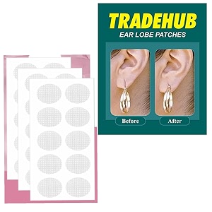 waterproof earlobe support patches makes torn stretched earlobe no longer visible pack of 30 stickers
