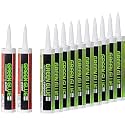 Trademark Soundproofing Green Glue Soundproofing Compound and Acoustical Sealant Combo Set - Ten Green Glue Noiseproofing Compound and Two Acoustic Caulk Adhesive Seal