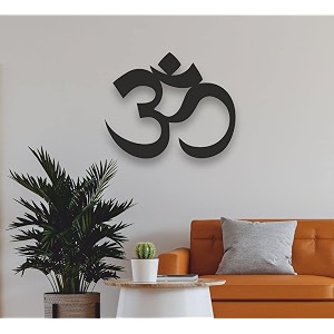 trademubarak om 3d metal wall art decor modern art with matte finish - scratch amp rust free  wall hanging for living  bed room  office balcony and gallery- black76 cm 30 inches 25 feet