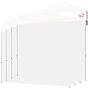 Tradesparker 10x10 Pop up Canopy Sidewall Kit Only, 3 Sidewalls &amp; 1 Doorwall Removable Zipper End Fit for Commercial Instant Tent Canopies,NOT Excluding Top and Frame,White