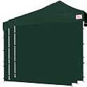 Tradesparker 10x10 Pop Up Canopy Wall with Zipper, 86 inch Height Instant Canopy SunWall Tent Sidewalls for 10x10 Pop Up Tent,3 Pack Sidewall Only,Forest Green