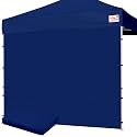 Tradesparker 5x5 Pop Up Canopy Tent,Commercial Movable Canopy with ApexCore LED&amp;Rugged Casters-Instant Easy Setup Shelter Canopies with Weight Bags&amp;Stakes for Outdoor Events Markets Vendors,Cherry Red