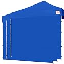 Tradesparker 10x10 Pop Up Canopy Wall with Zipper, 86 inch Height Instant Canopy SunWall Tent Sidewalls for 10x10 Pop Up Tent,3 Pack Sidewall Only,Blue