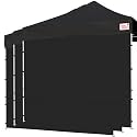 Tradesparker 10x10 Pop Up Canopy Wall with Zipper, 86 inch Height Instant Canopy SunWall Tent Sidewalls for 10x10 Pop Up Tent,3 Pack Sidewall Only,Black