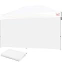Tradesparker 10x20 Pop Up Canopy Wall with Zipper, 86 inch Height Instant Canopy SunWall Tent Sidewalls for 10x10 Pop Up Tent,1 Pack Sidewall Only,White