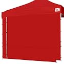 Tradesparker 10x10 Pop Up Canopy Wall with Zipper, 86 inch Height Instant Canopy SunWall Tent Sidewalls for 10x10 Pop Up Tent,2 Pack Sidewall Only,Red