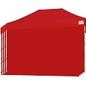 Tradesparker 10x15 Pop up Canopy Sidewall Kit Only, 3 Sidewalls &amp; 1 Doorwall Removable Zipper End Fit for Commercial Instant Tent Canopies,NOT Excluding Top and Frame,Red