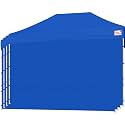 Tradesparker 10x15 Pop up Canopy Sidewall Kit Only, 3 Sidewalls & 1 Doorwall Removable Zipper End Fit for Commercial Instant Tent Canopies,NOT Excluding Top and Frame,Blue
