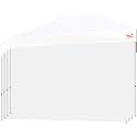 Tradesparker 10x15 Pop up Canopy Sidewall Kit Only, 3 Sidewalls &amp; 1 Doorwall Removable Zipper End Fit for Commercial Instant Tent Canopies,NOT Excluding Top and Frame,White