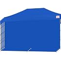 Tradesparker 10x20 Pop up Canopy Sidewall Kit Only, 3 Sidewalls &amp; 1 Doorwall Removable Zipper End Fit for Commercial Instant Tent Canopies,NOT Excluding Top and Frame,Blue