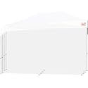 Tradesparker 10x20 Pop up Canopy Sidewall Kit Only, 3 Sidewalls & 1 Doorwall Removable Zipper End Fit for Commercial Instant Tent Canopies,NOT Excluding Top and Frame,White