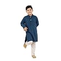 Traditiona Kurta with White Pajama Set Kids