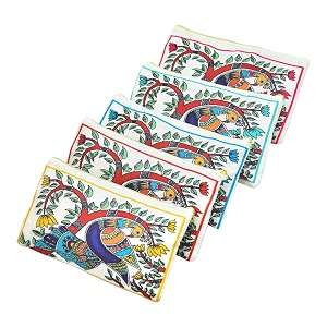 Traditional Embroidered Zipper Purse for Women