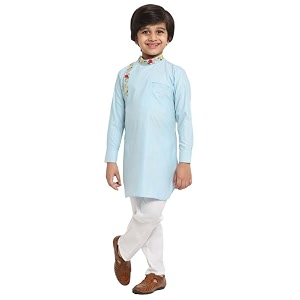 Traditional Ethnic Wear Cotton Kurta Pyjama Set