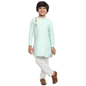 Traditional Ethnic Wear Cotton Kurta Pyjama Set
