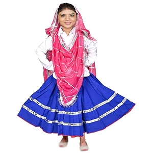 Traditional Haryanvi Girls Dance Costume Complete Set