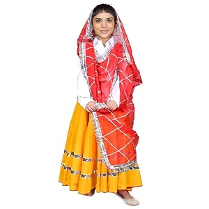 Traditional Haryanvi Girls Dance Costume Complete Set