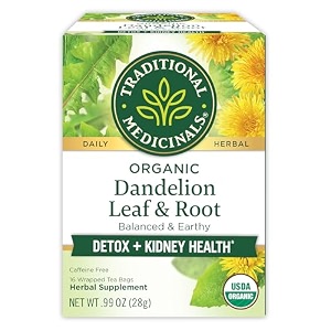 traditional medicinals organic dandelion leaf amp root herbal tea 16 tea bags