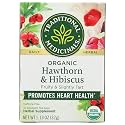 Traditional Medicinals Organic Hawthorn with Hibiscus Tea (Formerly Heart Tea), 16 Tea Bags