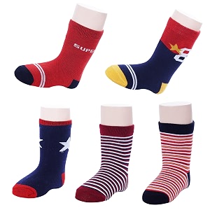 traditional walk boys striped cotton socks pack of 5