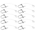 Trailer Coupler Pins with Tethers, 5/16 x 2-3/4 in, 10-Pack