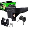 Trailer Hitch Lock Kit, 2" Trailer Tongue, Heavy Duty Trailer Coupler Locks