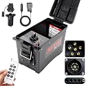 Trailer Light Tester Box with Remote Control Function,98FT Max Remote Range,7-Way Flat (Spade) Pin,6-Way Round Pin,4/5-Pin Connectors,Waterproof Case,Battery not Included,Must use 12V Battery