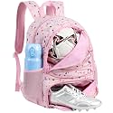 TRAILKICKER Basketball Bag Backpack for Women with Ball & Shoe Compartment, Lightweight Breathable Soccer Ball Backpack for Volleyball, Football, Sports, Travel, Gym