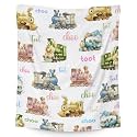 Train Blanket for Boys - 60x80 Inches Twin Size - Soft Fuzzy Plush Throws Gifts - White Cute Throw Blanket for Bed, Couch &amp; Living Room
