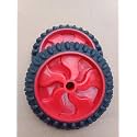 Training Wheels for Children's Bicycle, Red and Black, 2-Piece Set