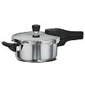 Tramontina Aeion+ 2.5 Litres Triply Pressure Pan | Outer Lid | Healthy Stainless Steel Cooker | PFAS, PFOA, PTFE Free | 4-Layer Safety | Side Helper Handle | Induction Friendly | 5-Year Warranty*