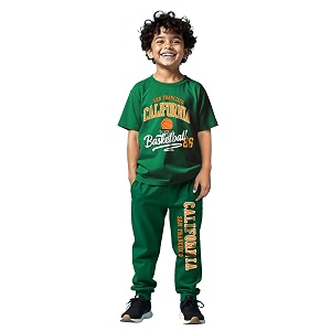 Trampoline Boys Printed T-shirt and Trackpant set
