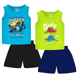 Trampoline Boys Regular Fit T-Shirt and Shorts