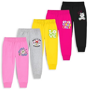 trampoline kids cotton blend pyjamas pack of 5  bright colors amp fun prints  ribbed ankle everyday bottoms for boys amp girls  soft amp breathable fabric