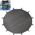 Trampoline Shade Cover,Outdoor Trampoline Cover 8ft 10ft 12ft 14ft 16ft Sun Protection Trampoline Sun Shade Cover,Easy to Install,for Straight Pole Trampoline(16FT 12 Poles)