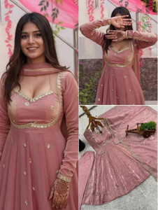 TRANDTIDE Embroidered Anarkali Kurta Bottom Dupatta