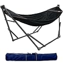 Tranquillo 600 lbs Capacity Adjustable Hammock Stand, Black