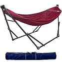 Tranquillo Adjustable Hammock Stand, Collapsible Hammock with Stand, Red
