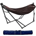 Tranquillo Adjustable Hammock Stand/Collapsible Hammock with Stand, Brown