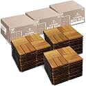 Tranquillo Deck Tiles, 30 Pcs Patio Flooring - Golden